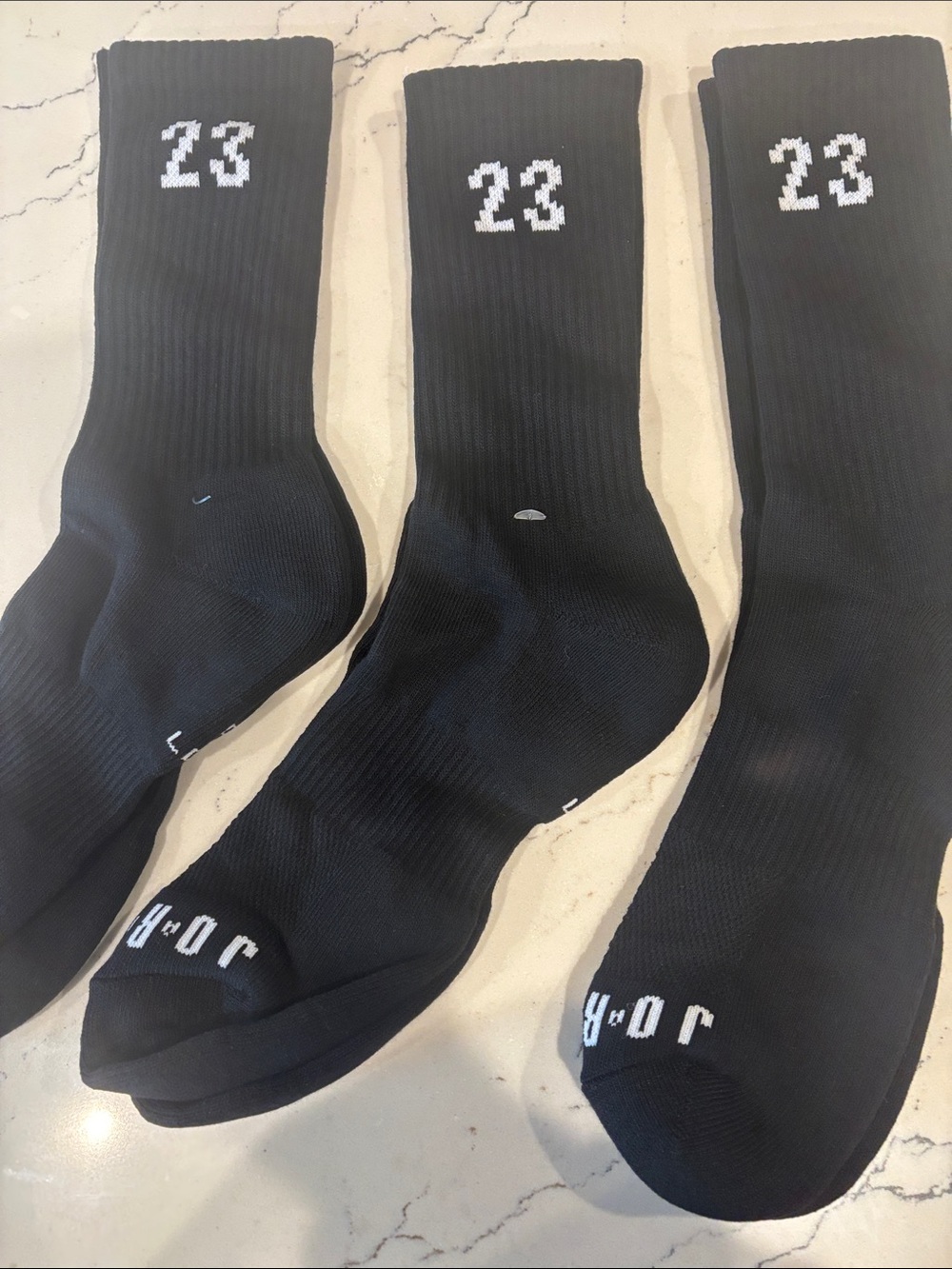 Air Jordan Essentials Crew Socks “23” Sz Large 3-Pack NWOT